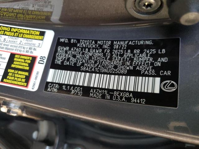 Photo 11 VIN: 58AEA1C19NU025089 - LEXUS ES 300H BA 