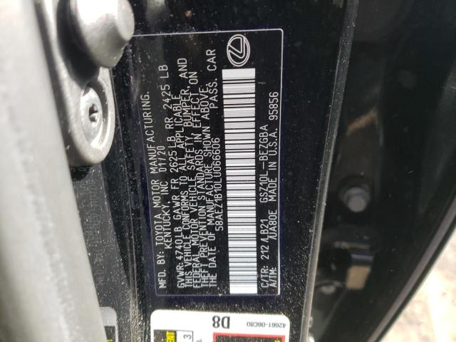 Photo 9 VIN: 58AEZ1B10LU066606 - LEXUS ES 350 LUX 