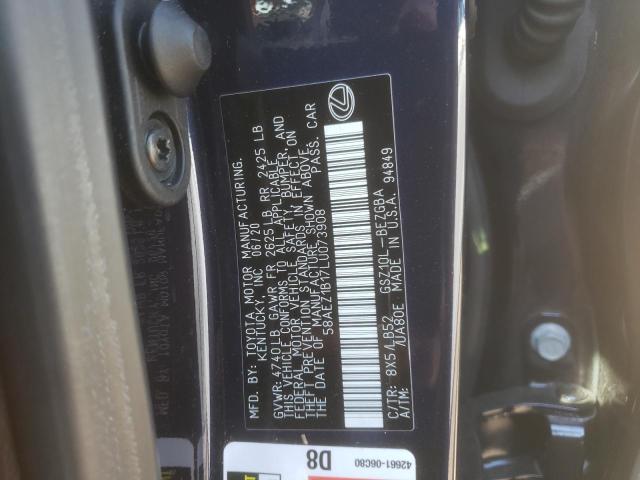 Photo 11 VIN: 58AEZ1B17LU073908 - LEXUS ES 350 LUX 