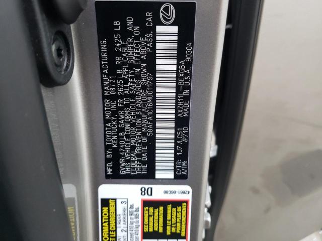 Photo 12 VIN: 58AFA1C16MU011797 - LEXUS ES 300H UL 