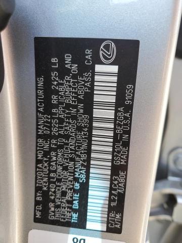 Photo 12 VIN: 58AFZ1B11NU134399 - LEXUS ES 350 BAS 