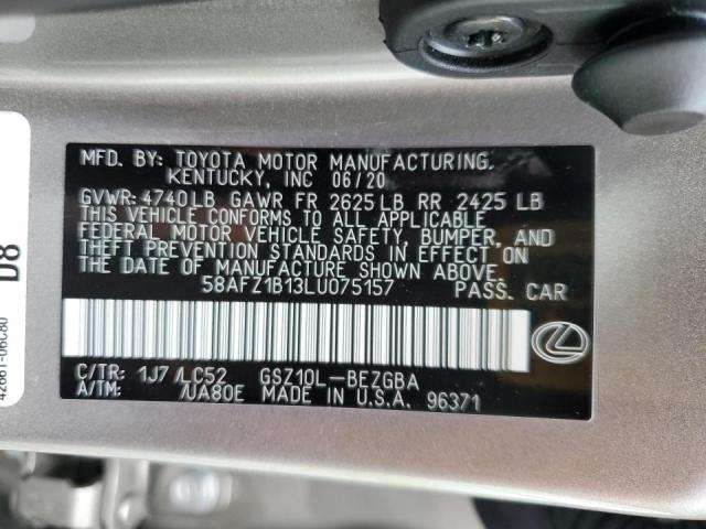 Photo 12 VIN: 58AFZ1B13LU075157 - LEXUS ES350 