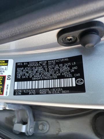 Photo 11 VIN: 58AGA1C11NU020199 - LEXUS ES 300H BA 