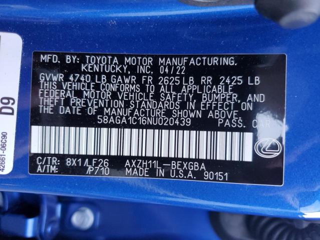 Photo 9 VIN: 58AGA1C16NU020439 - LEXUS ES 300H BA 