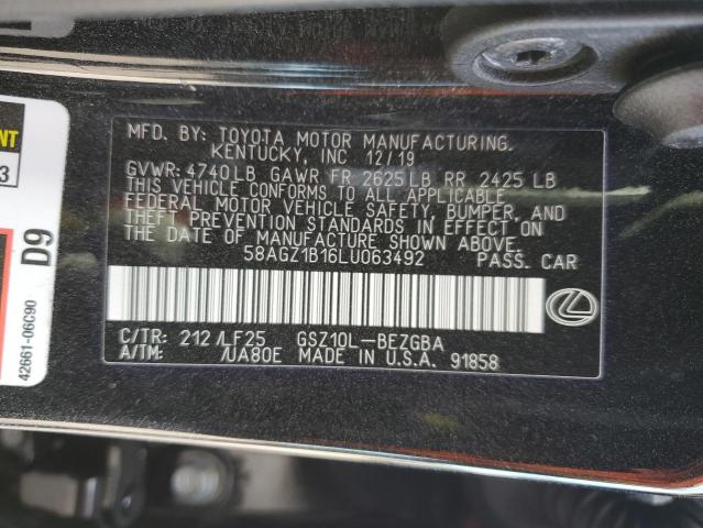 Photo 11 VIN: 58AGZ1B16LU063492 - LEXUS ES350 