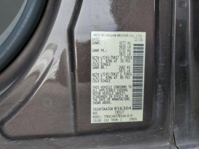 Photo 12 VIN: 5BZAF0AA3GN856304 - NISSAN NV 