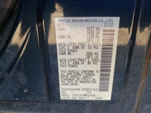 Photo 9 VIN: 5BZAF0AA4DN200530 - NISSAN NV 3500 S 