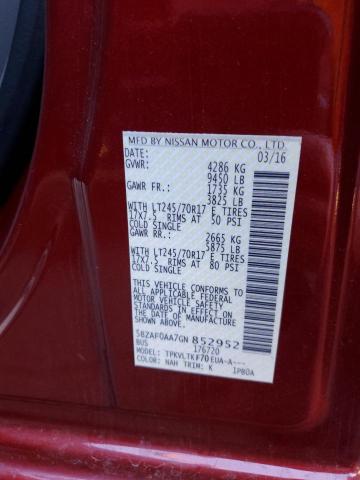 Photo 12 VIN: 5BZAF0AA7GN852952 - NISSAN NV 