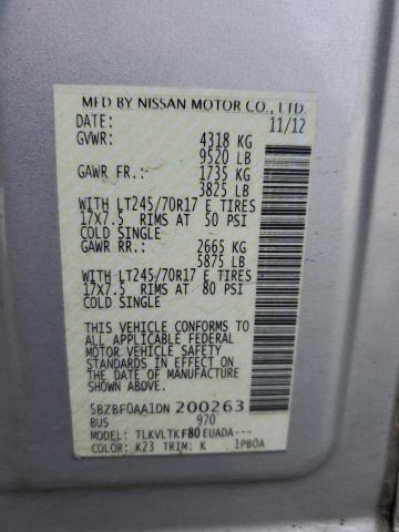 Photo 12 VIN: 5BZBF0AA1DN200263 - NISSAN NV 3500 S 