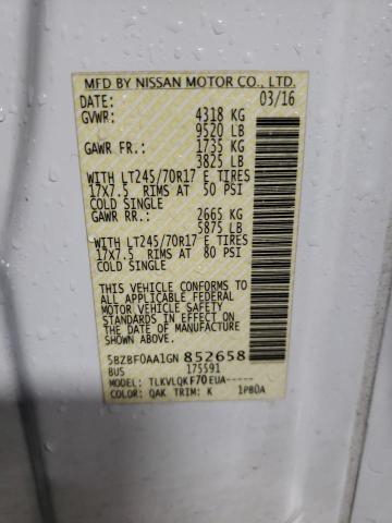 Photo 12 VIN: 5BZBF0AA1GN852658 - NISSAN NV 3500 S 