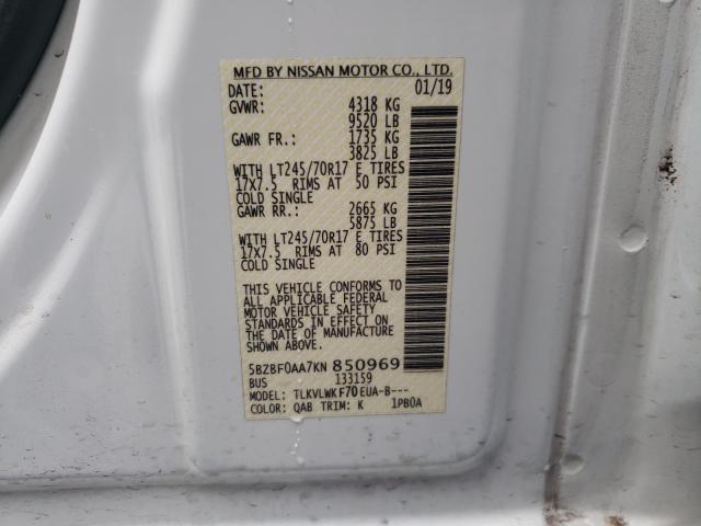 Photo 9 VIN: 5BZBF0AA7KN850969 - NISSAN NV 3500 