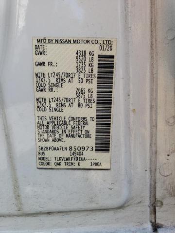 Photo 12 VIN: 5BZBF0AA7LN850973 - NISSAN NV 