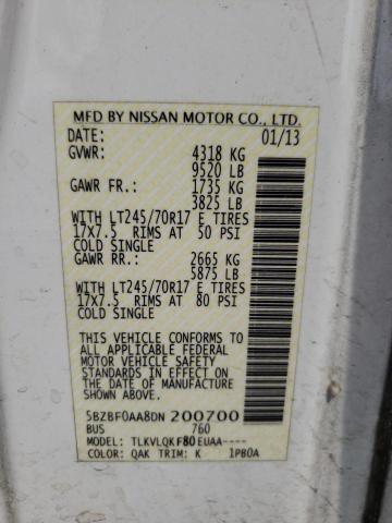 Photo 12 VIN: 5BZBF0AA8DN200700 - NISSAN NV 3500 S 