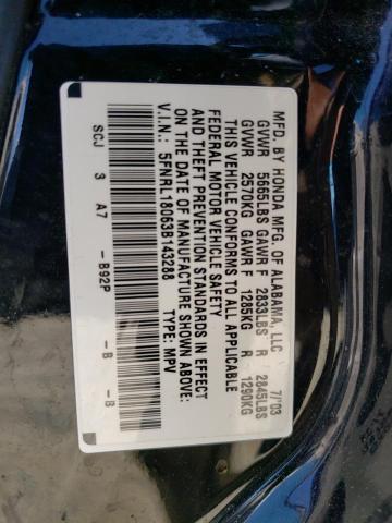 Photo 12 VIN: 5FNRL18063B143288 - HONDA ODYSSEY EX 