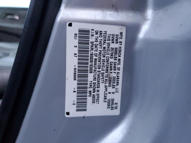 Photo 12 VIN: 5FNRL18083B153806 - HONDA ODYSSEY EX 