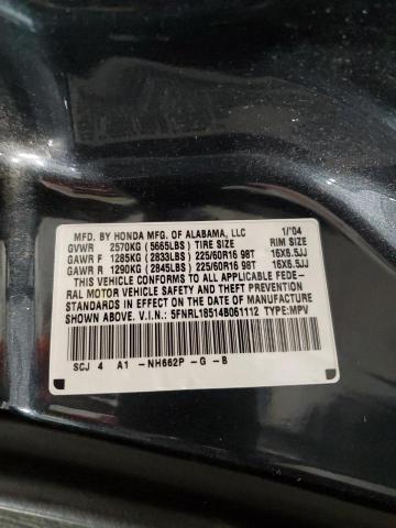 Photo 12 VIN: 5FNRL18514B061112 - HONDA ODYSSEY LX 