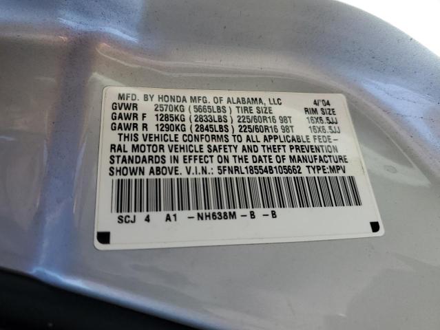 Photo 12 VIN: 5FNRL18554B105662 - HONDA ODYSSEY LX 