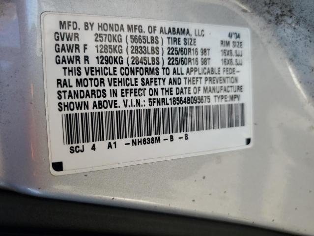 Photo 12 VIN: 5FNRL18564B095675 - HONDA ODYSSEY LX 