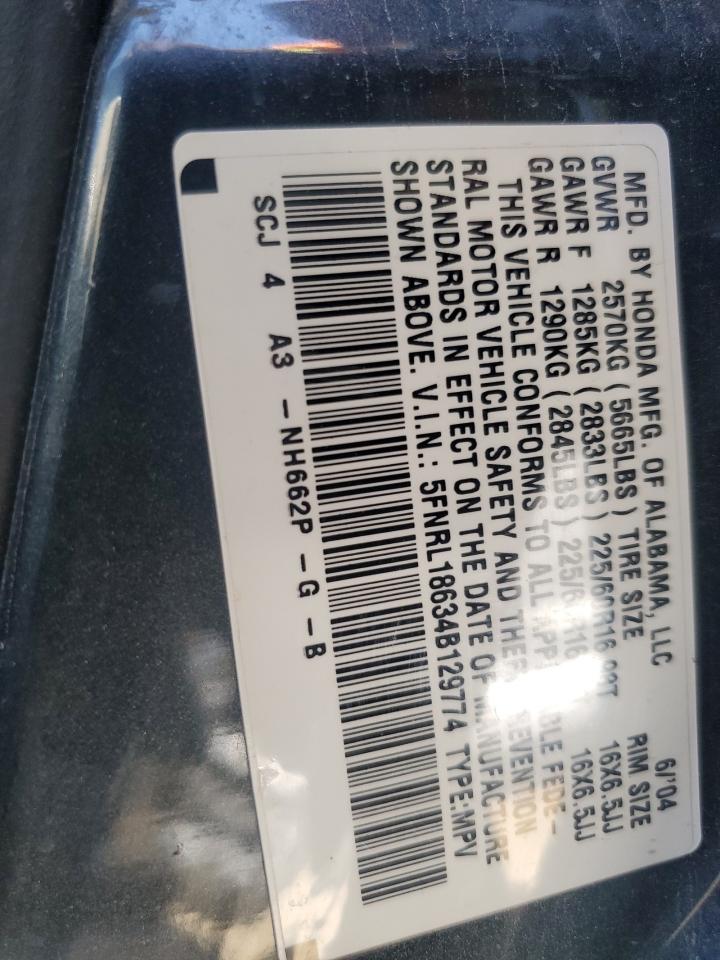 Photo 11 VIN: 5FNRL18634B129774 - HONDA ODYSSEY 