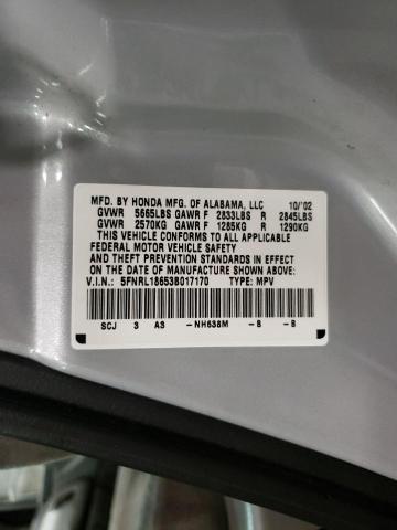 Photo 12 VIN: 5FNRL18653B017170 - HONDA ODYSSEY EX 