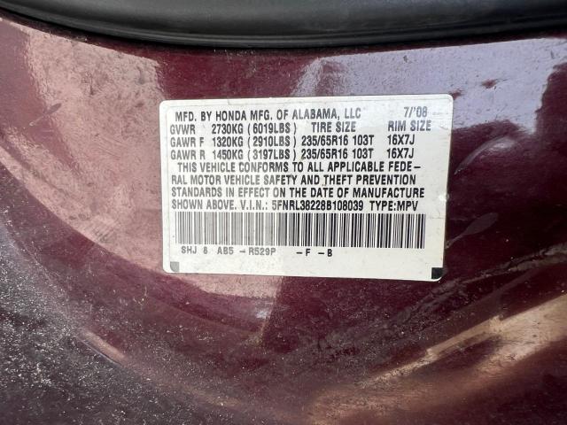 Photo 9 VIN: 5FNRL38228B108039 - HONDA ODYSSEY LX 