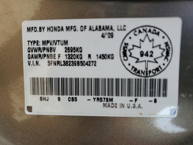 Photo 12 VIN: 5FNRL38239B504272 - HONDA ODYSSEY LX 