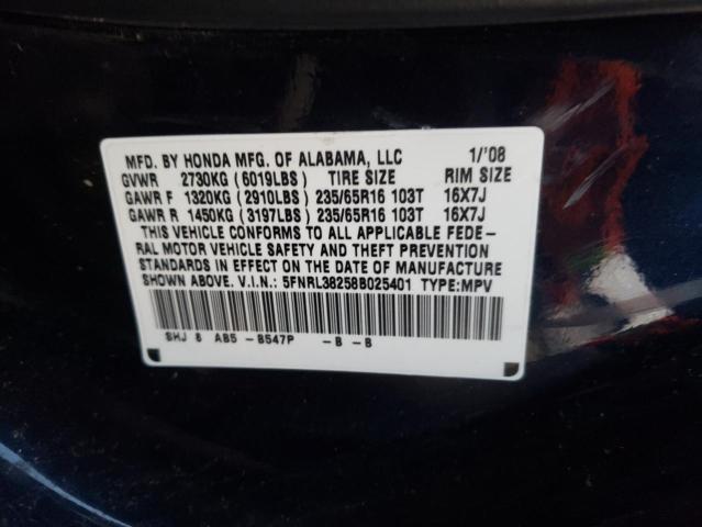 Photo 12 VIN: 5FNRL38258B025401 - HONDA ODYSSEY LX 