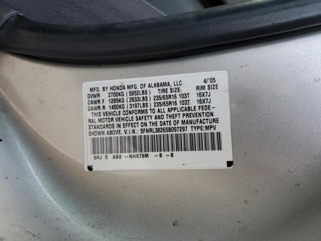 Photo 12 VIN: 5FNRL38265B097297 - HONDA ODYSSEY LX 