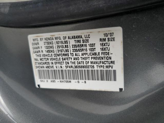 Photo 12 VIN: 5FNRL38268B002726 - HONDA ODYSSEY LX 