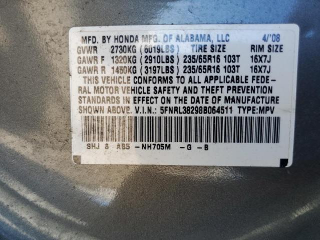 Photo 12 VIN: 5FNRL38298B064511 - HONDA ODYSSEY LX 