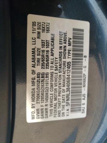 Photo 13 VIN: 5FNRL38406B412405 - HONDA ODYSSEY EX 