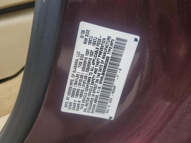 Photo 12 VIN: 5FNRL38409B003308 - HONDA ODYSSEY EX 