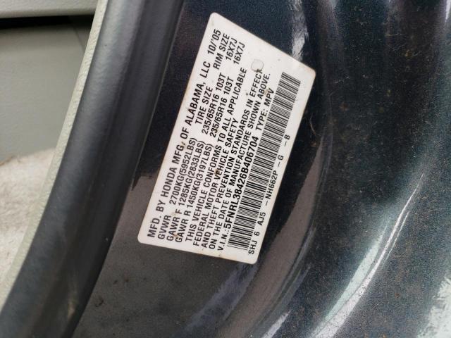 Photo 12 VIN: 5FNRL38426B406704 - HONDA ODYSSEY EX 