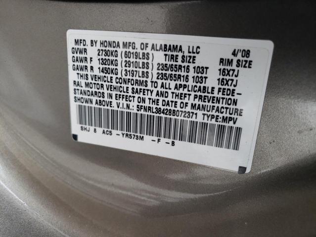 Photo 13 VIN: 5FNRL38428B072371 - HONDA ODYSSEY EX 