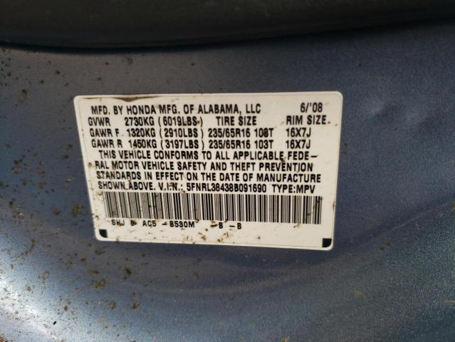 Photo 12 VIN: 5FNRL38438B091690 - HONDA ODYSSEY EX 