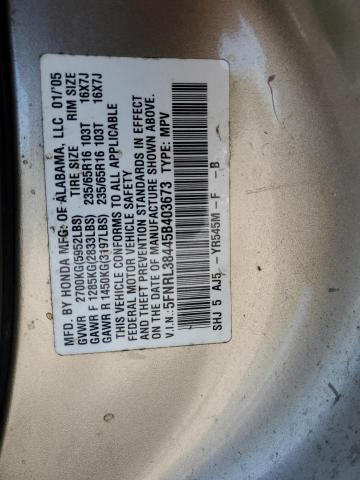 Photo 13 VIN: 5FNRL38445B403673 - HONDA ODYSSEY EX 