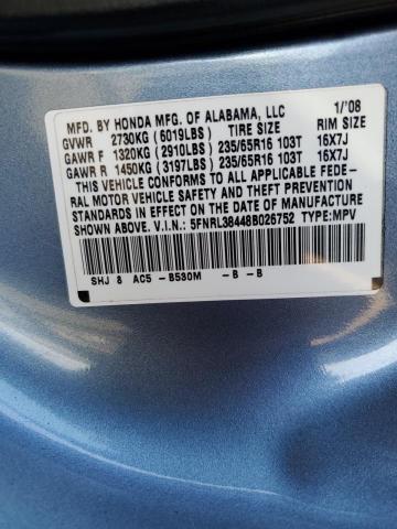 Photo 12 VIN: 5FNRL38448B026752 - HONDA ODYSSEY EX 