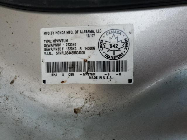 Photo 12 VIN: 5FNRL38448B504006 - HONDA ODYSSEY EX 