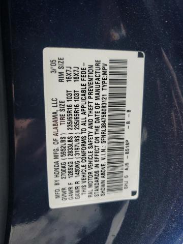 Photo 13 VIN: 5FNRL38475B083121 - HONDA ODYSSEY EX 