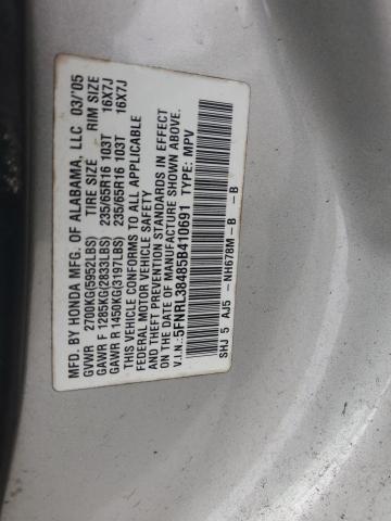 Photo 12 VIN: 5FNRL38485B410691 - HONDA ODYSSEY EX 