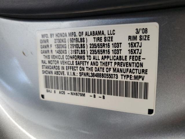 Photo 12 VIN: 5FNRL38488B055073 - HONDA ODYSSEY EX 