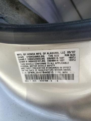 Photo 12 VIN: 5FNRL38497B449213 - HONDA ODYSSEY EX 