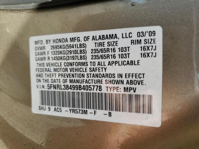 Photo 13 VIN: 5FNRL38499B405778 - HONDA ODYSSEY EX 