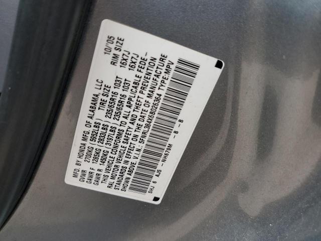 Photo 12 VIN: 5FNRL384X6B026364 - HONDA ODYSSEY EX 