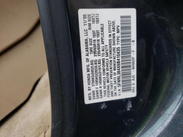 Photo 12 VIN: 5FNRL384X6B410435 - HONDA ODYSSEY EX 