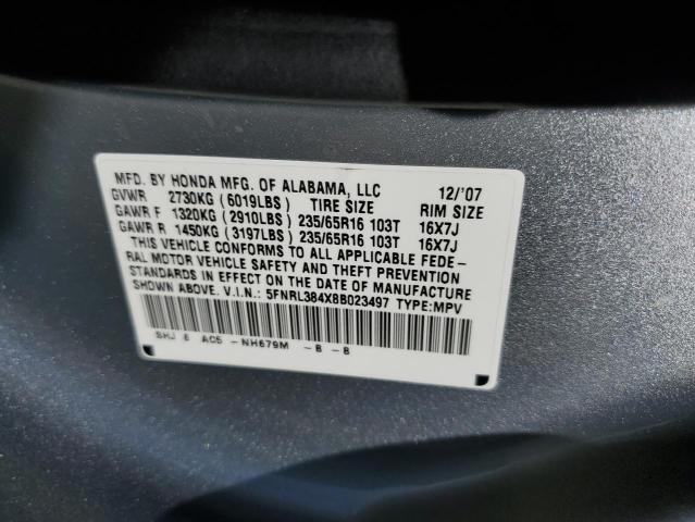 Photo 12 VIN: 5FNRL384X8B023497 - HONDA ODYSSEY EX 