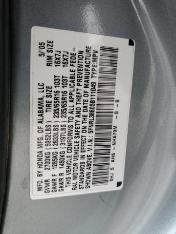 Photo 12 VIN: 5FNRL38605B111049 - HONDA ODYSSEY EX 