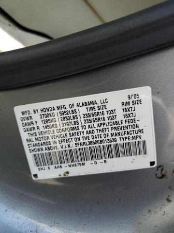 Photo 12 VIN: 5FNRL38606B013639 - HONDA ODYSSEY EX 