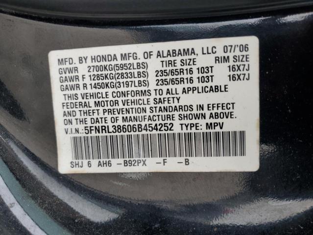 Photo 12 VIN: 5FNRL38606B454252 - HONDA ODYSSEY EX 