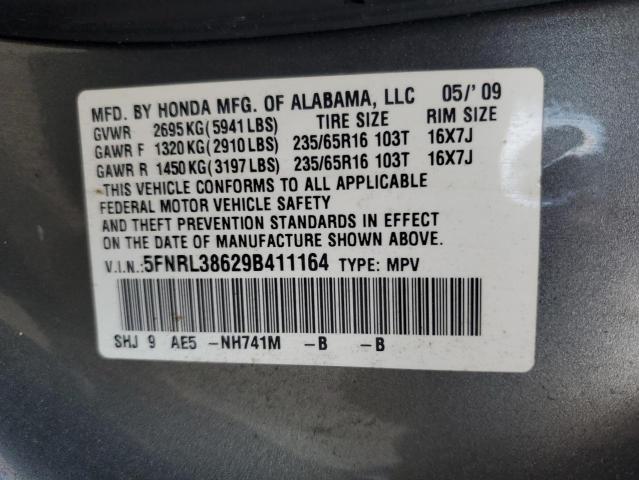 Photo 12 VIN: 5FNRL38629B411164 - HONDA ODYSSEY EX 